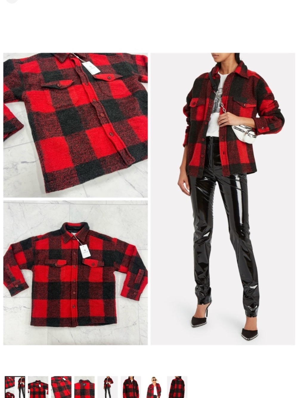ANINE BING Bobbi Buffalo Checkered
Flannel Jacket